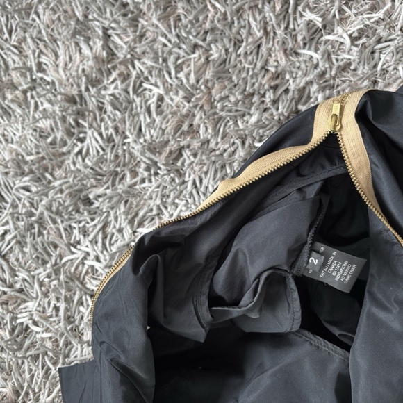 Marie Saint Pierre Dress Black Belted Sleeveless Pocket Black Zip Sz 2- Medium - Picture 6 of 9